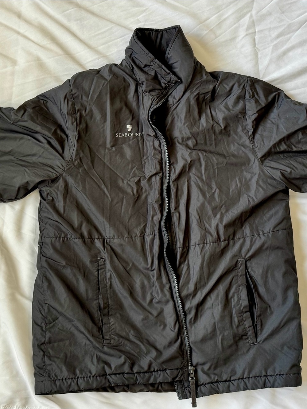 Helly Hansen Black Puffer Jacket with High Collar